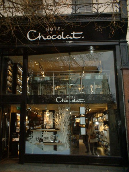 Hotel Chocolat store at 56 Promenade, Cheltenham, Gloucestershire. GL50 1LY